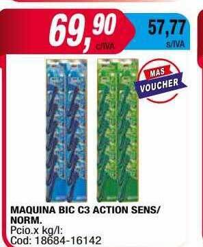 Maxiconsumo Maquina Bic C3 Action Sens Norm. oferta
