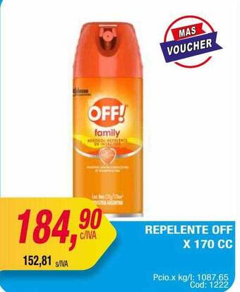 Maxiconsumo Repelente Off oferta