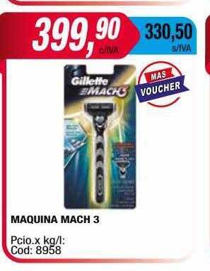 Maxiconsumo Maquina Mach 3 oferta