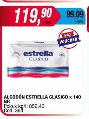 Maxiconsumo Algodón Estrella Clasico oferta
