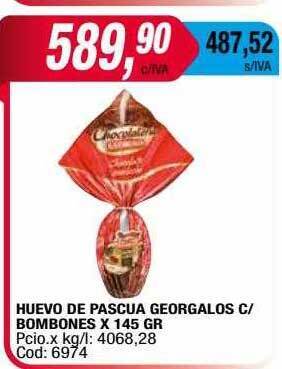 Maxiconsumo Huevo De Pascua Georgalos C Bombones oferta