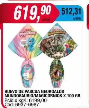 Maxiconsumo Huevo De Pascua Georgalos Mindosaurio Magicornios oferta