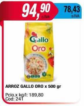 Maxiconsumo Arroz Gallo Oro oferta
