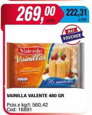 Maxiconsumo Vainilla Valente oferta