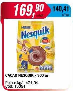 Maxiconsumo Cacao Nesquik oferta