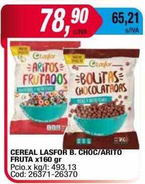 Maxiconsumo Cereal Lasfor B. Choc Arito Fruta oferta