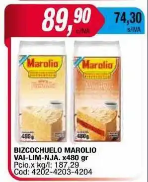 Maxiconsumo Bizcochuelo Marolio Vai-lim-nja oferta