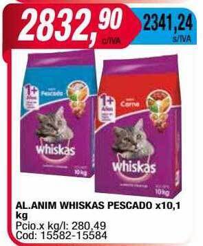 Maxiconsumo Al.anim Whiskas Pescado oferta