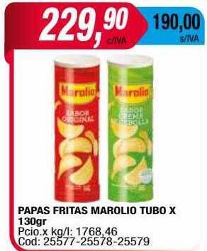 Maxiconsumo Papas Fritas Marolio Tubo oferta