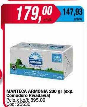 Maxiconsumo Manteca Armonia oferta