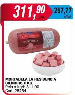 Maxiconsumo Mortadela La Residencia Cilindro X Kg oferta