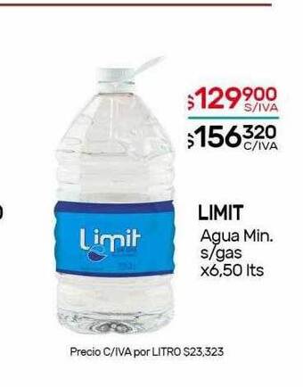 Nini Mayorista Limit Agua Min S Gas oferta