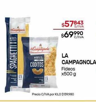 Nini Mayorista La Campagnola Fideos oferta