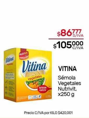 Nini Mayorista Vitina Sémola Vegetales Nutrivit oferta