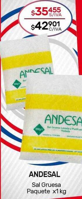 Nini Mayorista Andesal Sal Gruesa Paquete oferta
