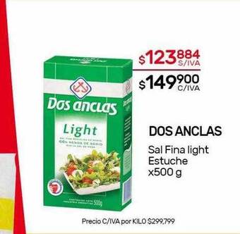 Nini Mayorista Dos Anclas Sal Fina Light Estuche oferta