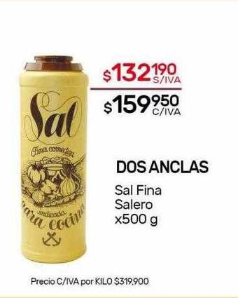 Nini Mayorista Dos Anclas Sal Fina Salero oferta