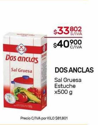 Nini Mayorista Dos Anclas Sal Gruesa Estuche oferta