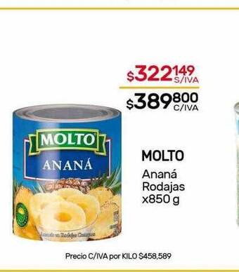 Nini Mayorista Molto Ananá Rodajas oferta
