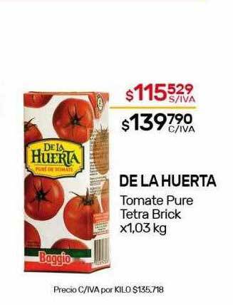 Nini Mayorista De La Huerta Tomate Pure Tetra Brick oferta