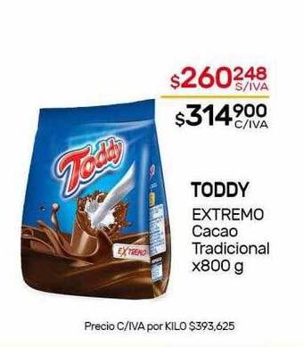 Nini Mayorista Toddy Extremo Cacao Tradicional oferta