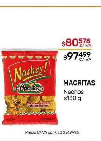 Nini Mayorista Macritas Nachos oferta