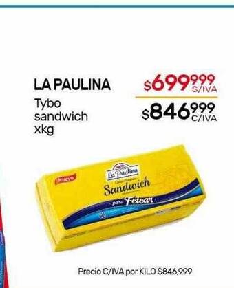 Nini Mayorista La Paulina Tybo Sandwich oferta