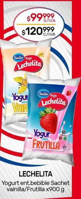 Nini Mayorista Lechelita Yogurt Ent;bebible Sachet oferta
