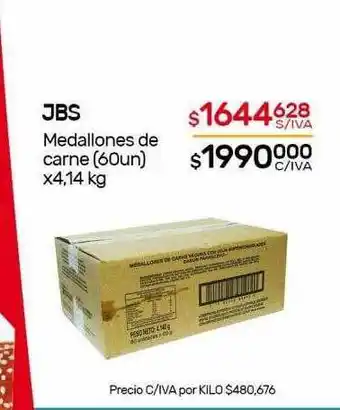Nini Mayorista Jbs Medallones De Carne (60un) oferta