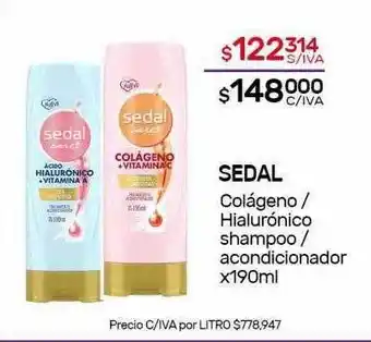 Nini Mayorista Sedal Colágeno. Hialurónico.shampoo.acondicionador oferta