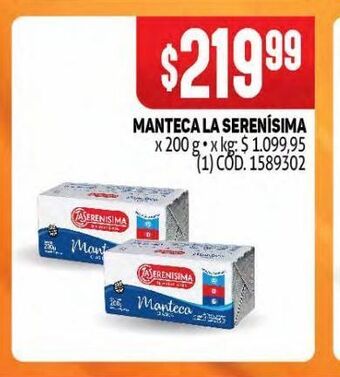 Makro Manteca la serenisima oferta