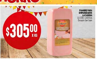 Makro Fiambre para emparedados la casona oferta