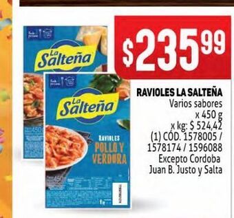 Makro Ravioles la salteña oferta