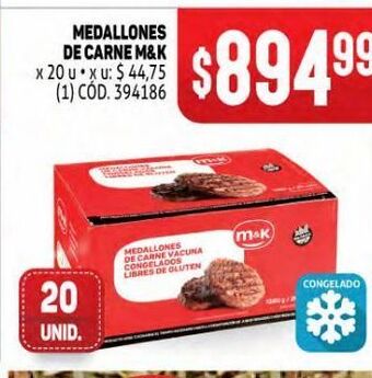 Makro Medallones de carne m&k oferta