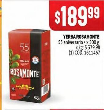 Makro Yerba rosamonte oferta