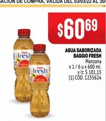 Makro Agua saborizada baggio fresh oferta