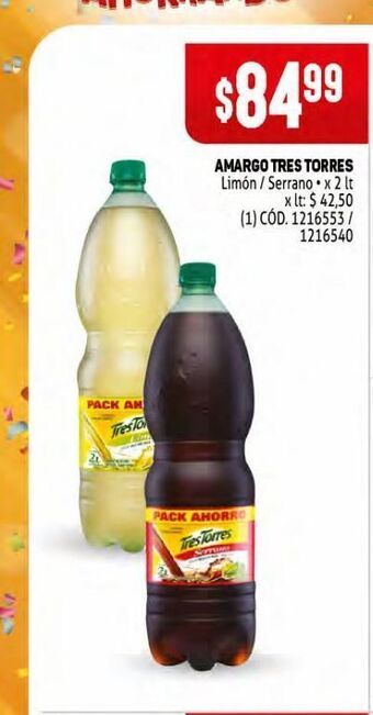 Makro Amargo tres torres oferta