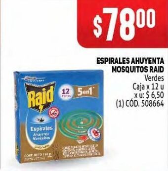 Makro Espirales ahuyenta mosquitos raid oferta