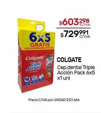 Nini Mayorista Golgate Cep.dental Triple Acción Pack 6x5 X1 Uni oferta