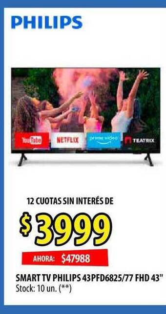 Punto Mayorista Smart Tv Philips 43pfd6825-77 Fhd 43 oferta