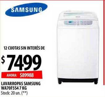 Punto Mayorista Lavarropas Samsung Wa70f5s4 7kg oferta