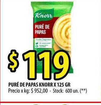 Punto Mayorista Puré De Papas Knorr X 125 Gr oferta