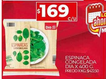 Supermercados DIA Espinaca Congelada Dia oferta