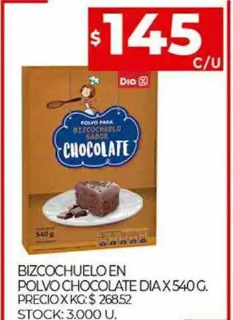 Supermercados DIA Bizcochuelo En Polvo Chocolate Dia oferta