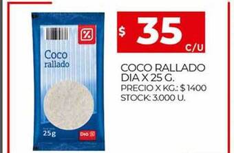 Supermercados DIA Coco Rallado Dia oferta