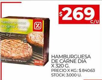Supermercados DIA Hamburguesa De Carne Dia oferta