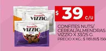 Supermercados DIA Confites Nuts Cereal Almendras Vizzio oferta