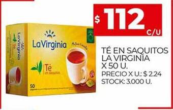 Supermercados DIA Té En Saquitos La Virginia oferta