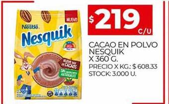 Supermercados DIA Cacao En Polvo Nesquik oferta