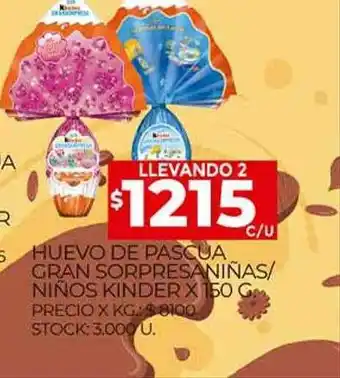 Supermercados DIA Huevo De Pascua Gran Sorpresa Niñas Niños Kinder oferta